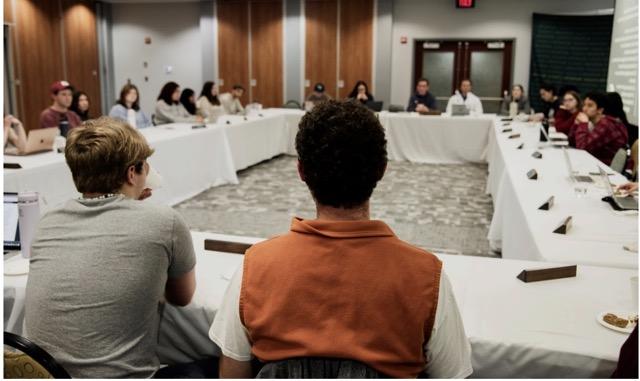 Students at a 2024 SGA Senate Meeting